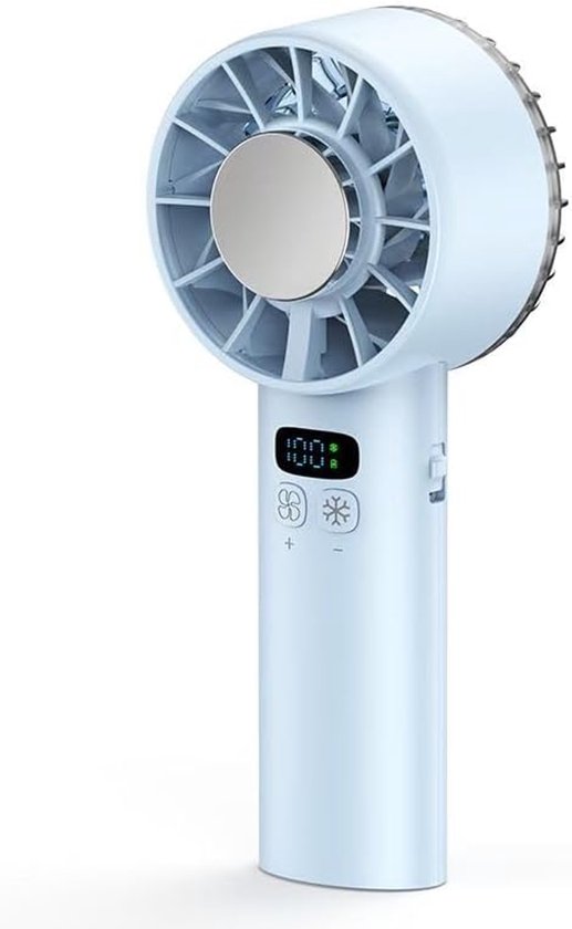 Handventilator Mit Turboaufladung Und 5200-mah-akku, Ideal Für Reisen Und Camping, Blau