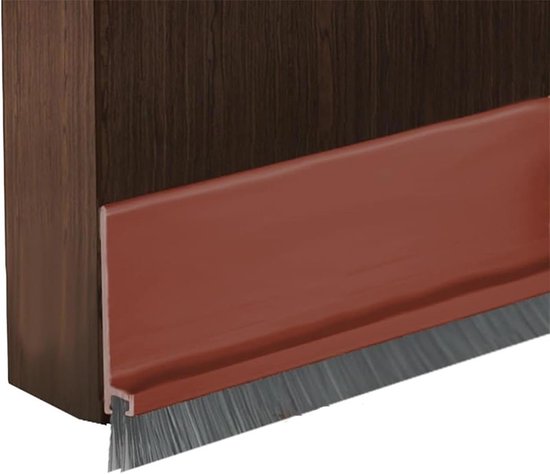 Türdichtung Unten – Türdichtung – Zugluftstopper – Insektenschutz, Schalldämmung – 100 Cm X 5 Cm – Braun