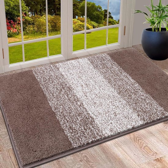 Fußmatte - Eingangsmatte - Schmutzfangend - Rutschfest - 50 X 80 Cm - Braun