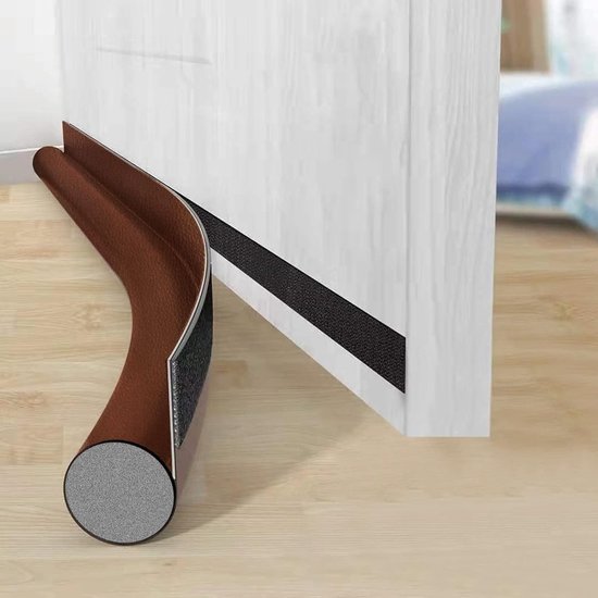 Einzelner Zugluftstopper 96×8cm – Braun, Isolierend, Schalldicht, Insektendicht