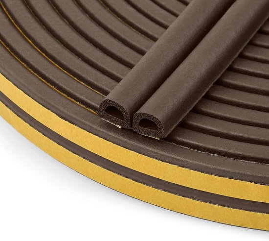Profil-dichtungsband 10 M – 9 X 6 Mm, Braun, Schalldämmend, Stoßfest