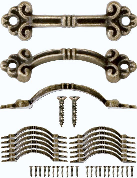 12 Antike Mini-möbelgriffe In Antikbronze Für Schubladen Und Kisten