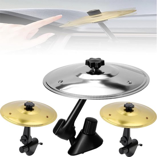 3-teiliges Mini-schlagzeug-set Aus Auto-schrott，belüftungsbecken Aus Auto-schrott，14 Cm，1 Silbernes Und 2 Goldene Becken