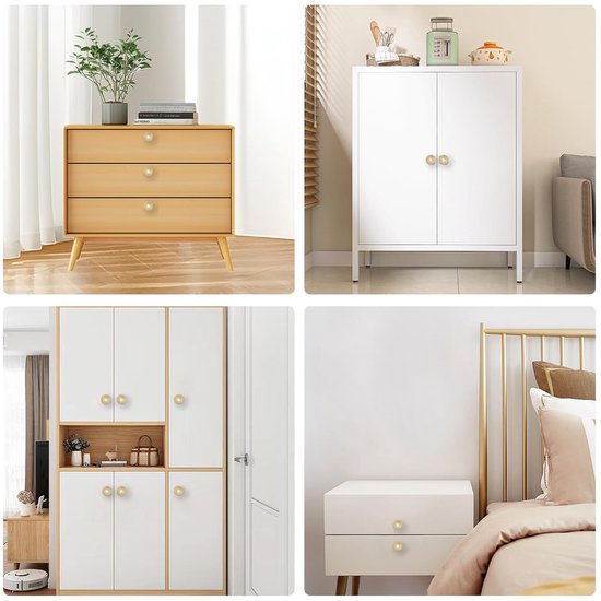 Knöpfe Für Schränke Und Schubladen，38 × 38 × 23 Mm，runde Griffe Aus Zinklegierung Für Sideboards，mit 22-mm-schraube，gold，8 Stück
