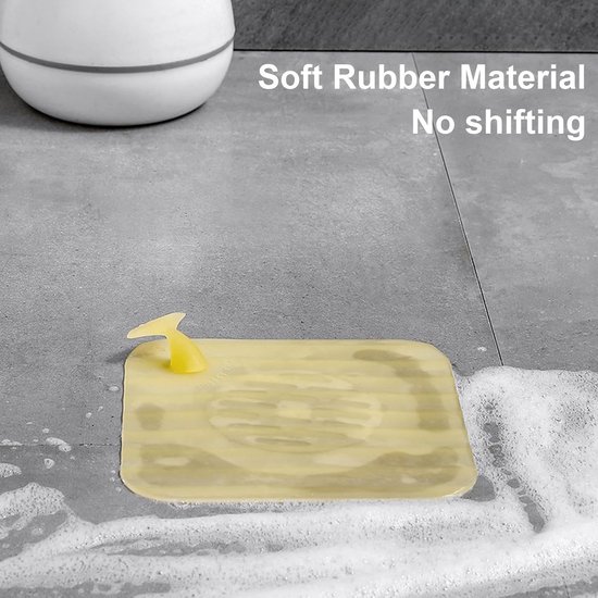 Silikon-abflussstopfen – Spülbeckensieb – Haarfänger – Abflussstopfen – Duschabflussstopfen – Haarfänger – Mit Griff – 15 X 15 Cm – Gelb