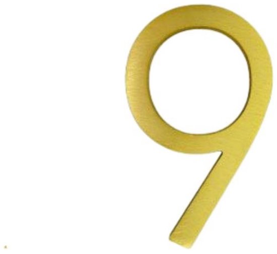 Goldfarbene Hausnummer Aus Metall，12,7 Cm，nummer 9，schwebende Hausnummer，hausnummer Für Den Außenbereich，3d-hausnummer，minimalistisches Design