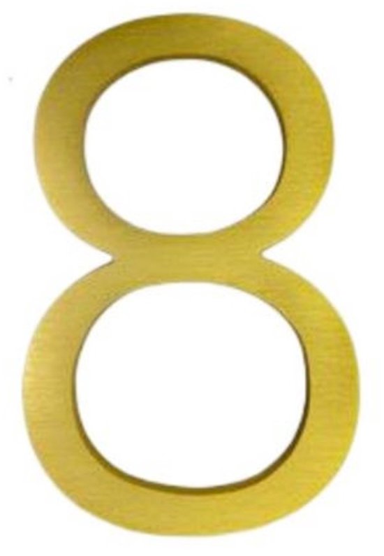 Goldfarbene Hausnummer Aus Metall，12,7 Cm，nummer 8，schwebende Hausnummer，hausnummer Für Den Außenbereich，3d-hausnummer，minimalistisches Design