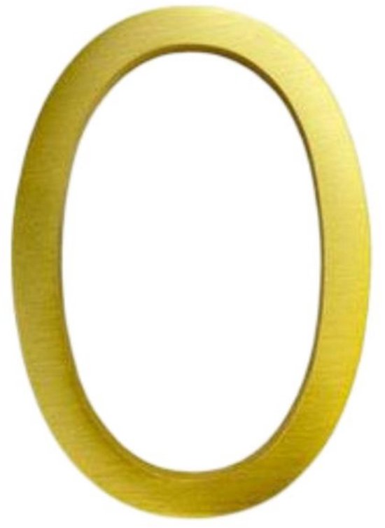 Goldfarbene Hausnummer Aus Metall，12,7 Cm，ziffer 0，schwebende Hausnummer，hausnummer Für Den Außenbereich，3d-hausnummer，minimalistisches Design