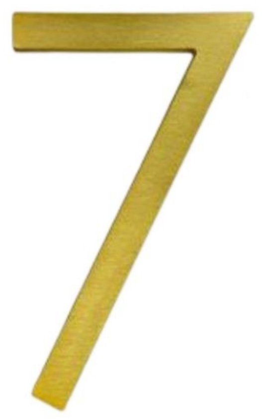 Goldfarbene Hausnummer Aus Metall，12,7 Cm，nummer 7，schwebende Hausnummer，hausnummer Für Den Außenbereich，3d-hausnummer，minimalistisches Design
