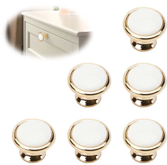 Dailygoods，6 Stück，goldene Möbelknöpfe，dekorative Schubladenknöpfe，30 Mm