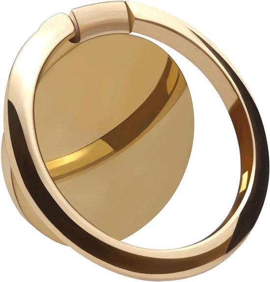 Handyhalterung Aus Metall, Um 360 Grad Drehbarer Ringhalter, Magnetische Autohalterung, Gold