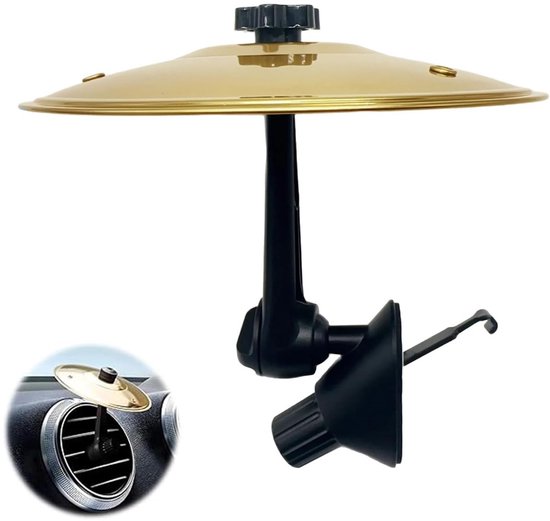 1 Stück Auto-becken-lüftungsöffnung，mini-metall-crash-becken Für Das Armaturenbrett，witziges Musikinstrument-gadget，gold
