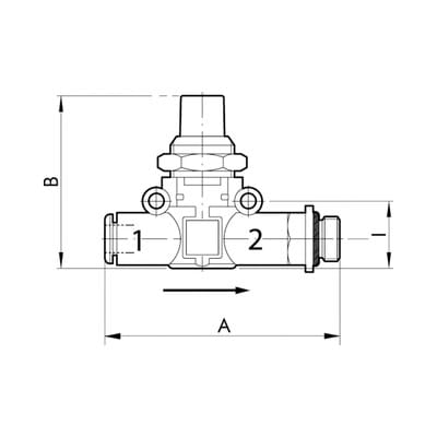 Riegler Absperrventil, Schl. (Eing.) - Gew. (Ausg.), G3/8, Schl.8