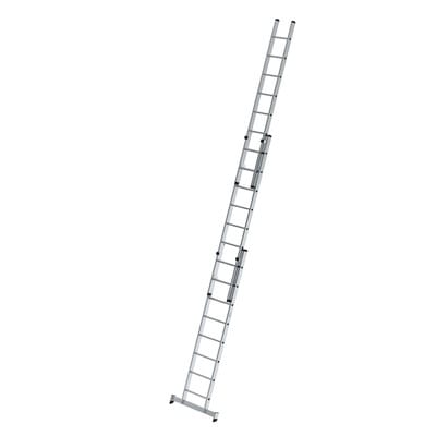 MUNK Aluminium-Schiebeleiter 3-teilig nivello®-Traverse 3 x 8 Sprossen