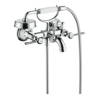 hansgrohe Zwei-Griff-Wandarmatur Axor Montreux AP, Ausl. 224mm, mit Hebelgriffen, chrom