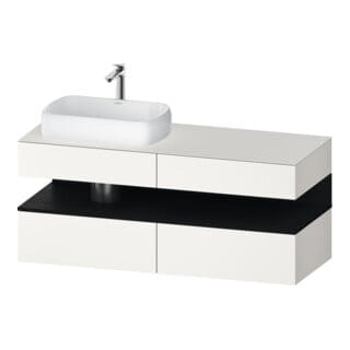 Duravit Waschtischunterschrank Qatego 140x55x60cm, E sw/we m, Pl, B l, B