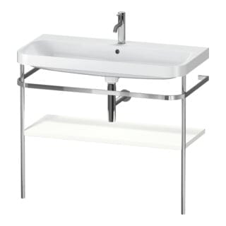 Duravit Möbelwaschtisch-Kombi Happy D.2 Plus 97,5x49cm, 1 HL, we matt, m Konsole