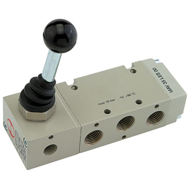 Riegler - 5/2-wegeventil, Man. 90° Hebel Monostabil G 1/8