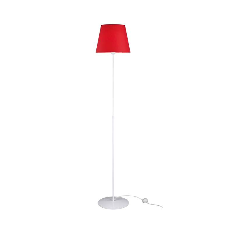 [gebraucht] B-ware Aluminor Stehlampe Lampe Store Led Höhenverstellbar Weiß Rot 175cm Stahl Textil