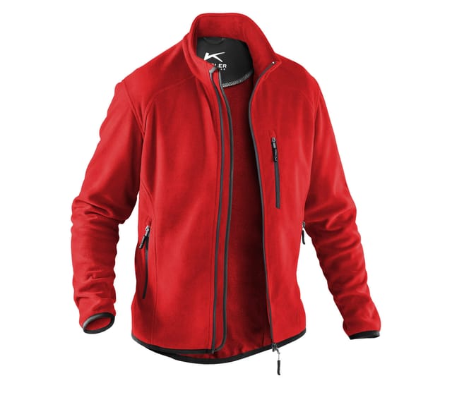 Kübler Fleecejacke mittelrot 4XL