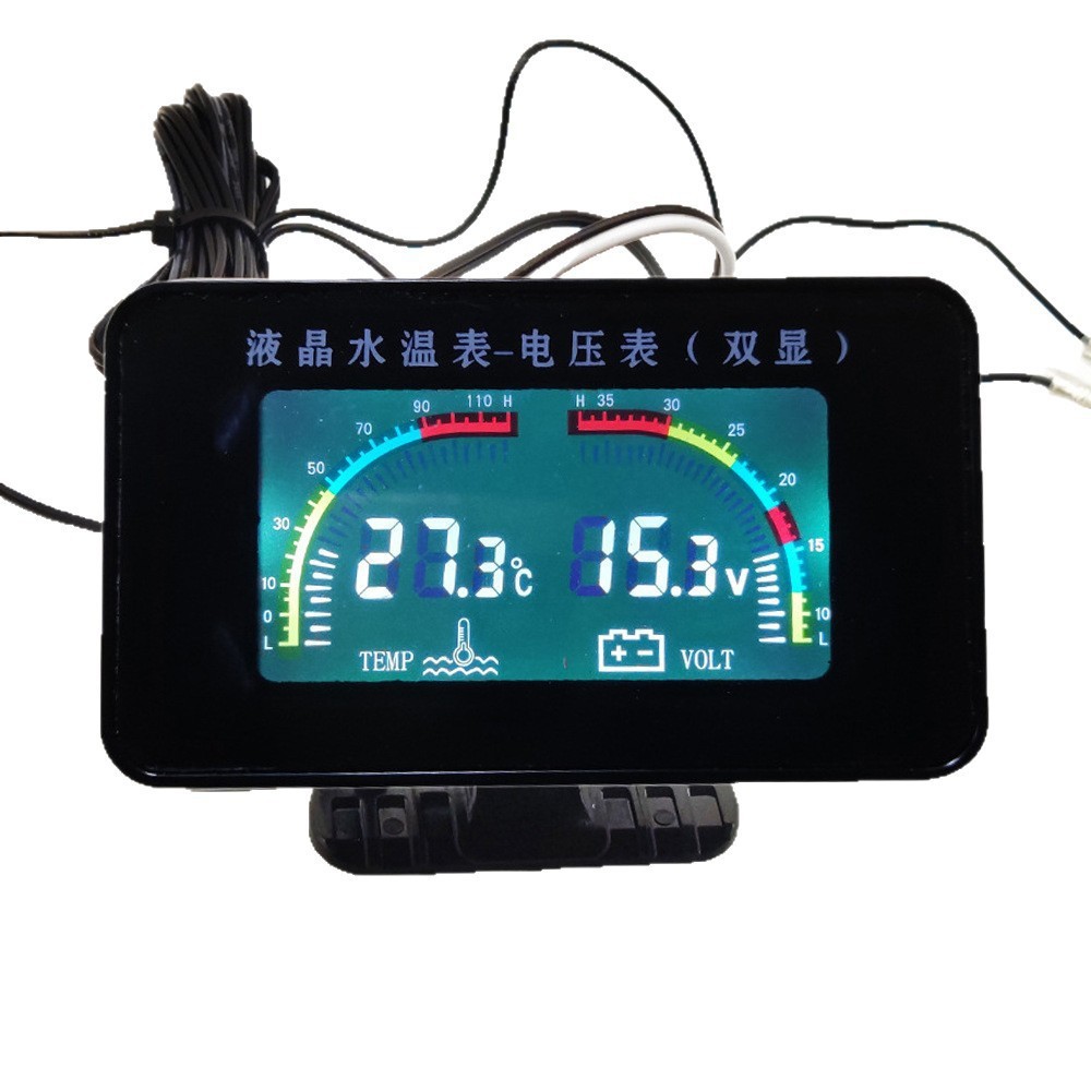 2-in-1 Lcd-instrument 12v/24v – Wassertemperatur/spannung Für Lkw