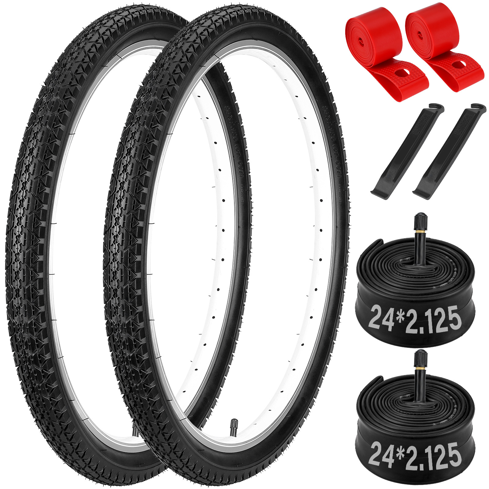 24x2.125 Reifen-set - Innen- & Außenschlauch Für Mountainbike