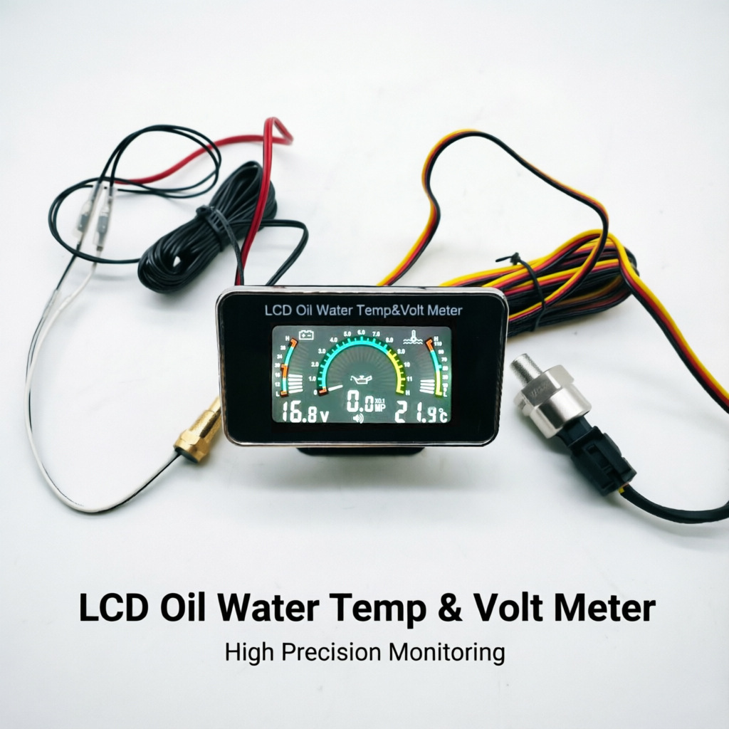 3-in-1 Lcd-instrument 12v/24v – Öldruck/öltemperatur/spannung Für Lkw
