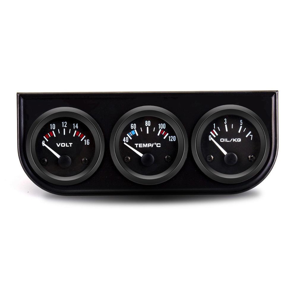 3-in-1 Instrument 52mm 12v – Wassertemperatur/spannung/öldruck (°c)