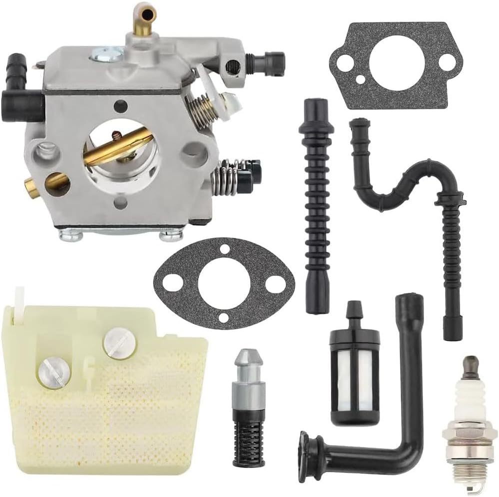 Vergaser-kit Kompatibel Mit Stihl Ms240 Ms260 - Inkl. Luftfilter, Kraftstoffleitung, Kraftstofffilter - 11211200611