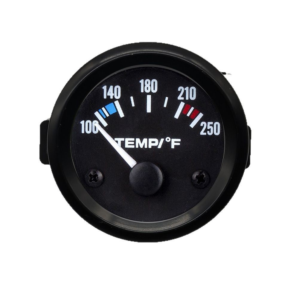 Wassertemperatur-anzeige 52mm 12v – °f, Zeiger, Schwarzes Zifferblatt