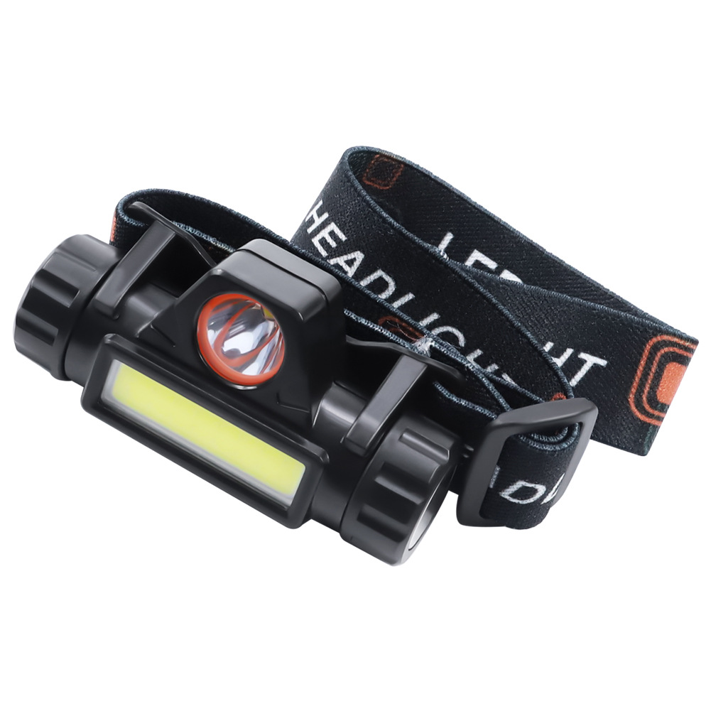Wiederaufladbare Led-stirnlampe Mit Doppelter Lichtquelle - Magnetisch, Für Wandern/angeln