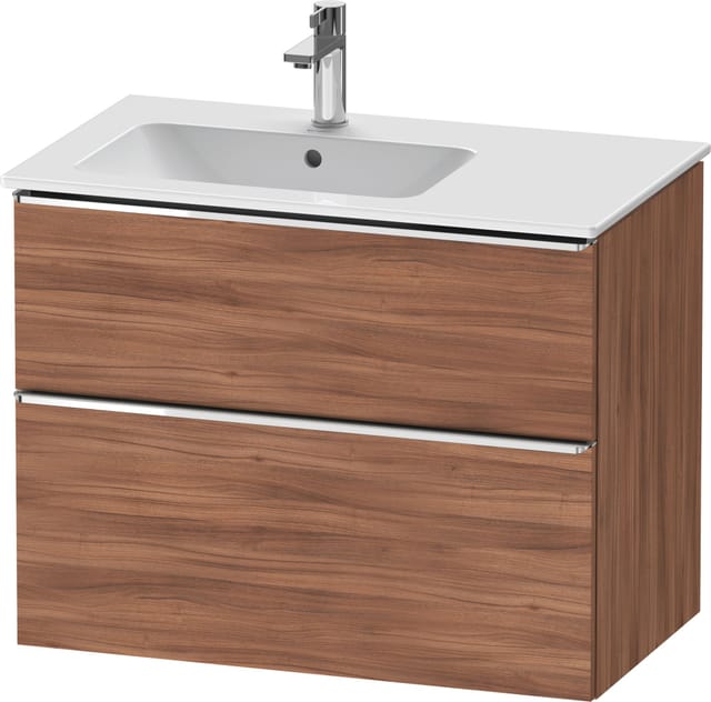 Duravit Waschtischunterschrank D-Neo 81x46,2cm, 1 Kast, B li, chr/Nussb Nat