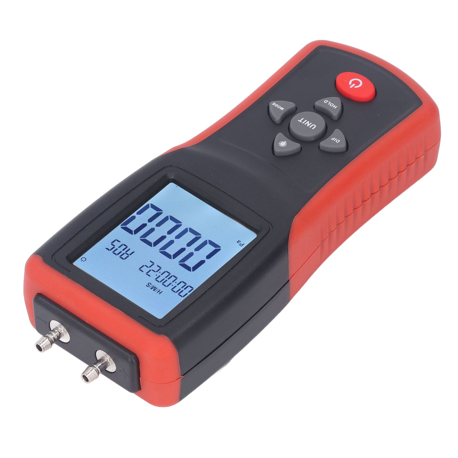 Digitales Manometer Mit 12 Wählbaren Einheiten, Multifunktions-differenzdruckmanometer Mit Hintergrundbeleuchtetem Lcd-display