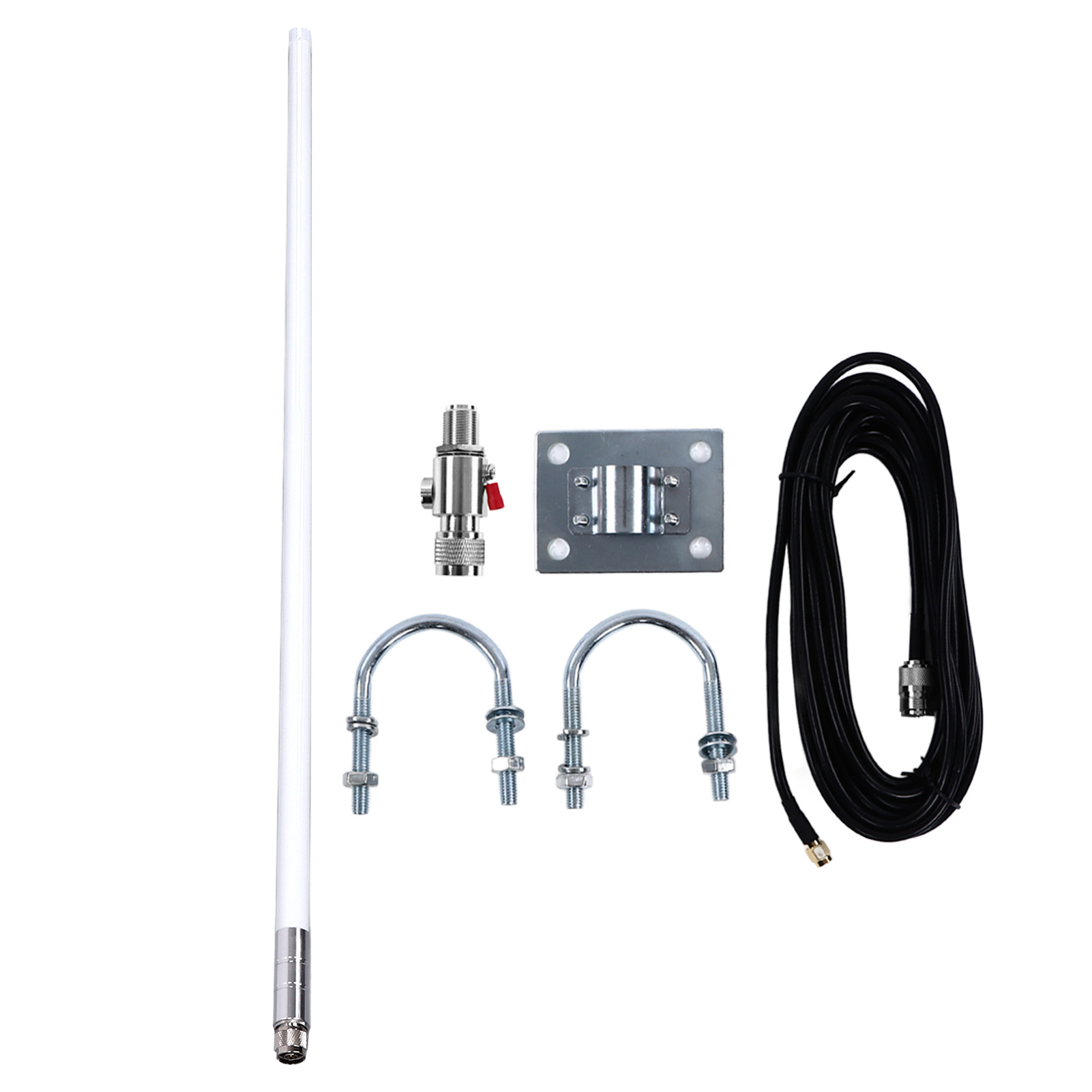 Omnidirektionale Lora-außenantenne Aus Fiberglas, Wasserdichte Wandhalterung, Überspannungsschutz-set Mit Halterung, 868 Mhz, Wetterfest.