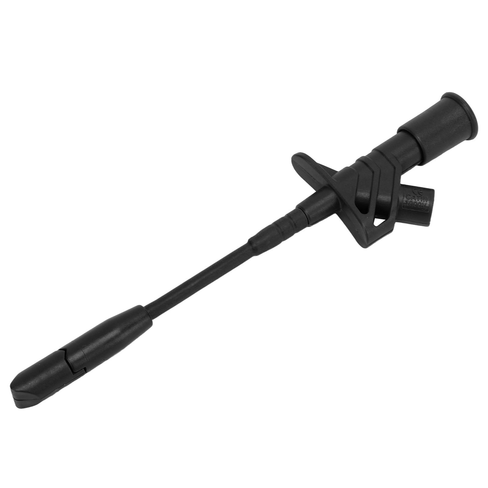 Prüfhaken-multimeter-mini-klemme, Edelstahl-sonde Für Autoreparaturen, 4-mm-steckschlüssel J.30019, Schwarz