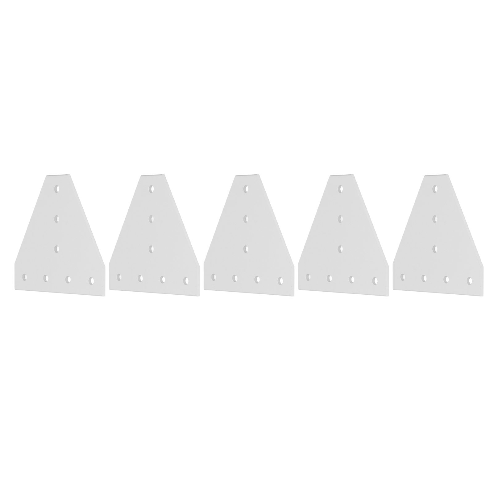 5-teilige Aluminium-verstärkungsstrebe, 7-loch-verbindungsplatte In Silberweiß, Hochbelastbare 4040t-stahlstrebe, Oxidationsbeständiger Industrieverbinder