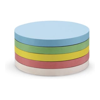 Magnetoplan Kommunikationskarten selbstklebend, 250 Stück, 5-farbig sotiert, Kreise 95 mm