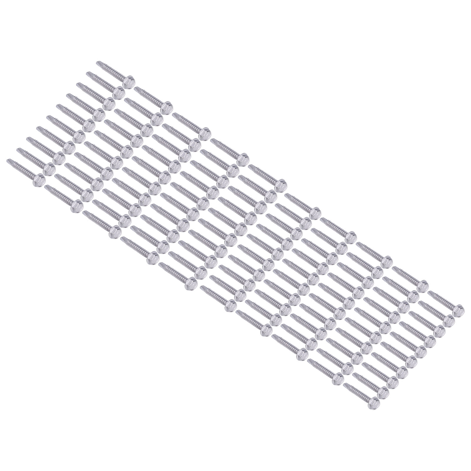 100-teiliges Set Selbstbohrender Edelstahl-holzschrauben, 4,2 X 32 Mm Und 4,8 X 32 Mm Sechskantschrauben, Edelstahlschrauben Für Möbelreparaturen