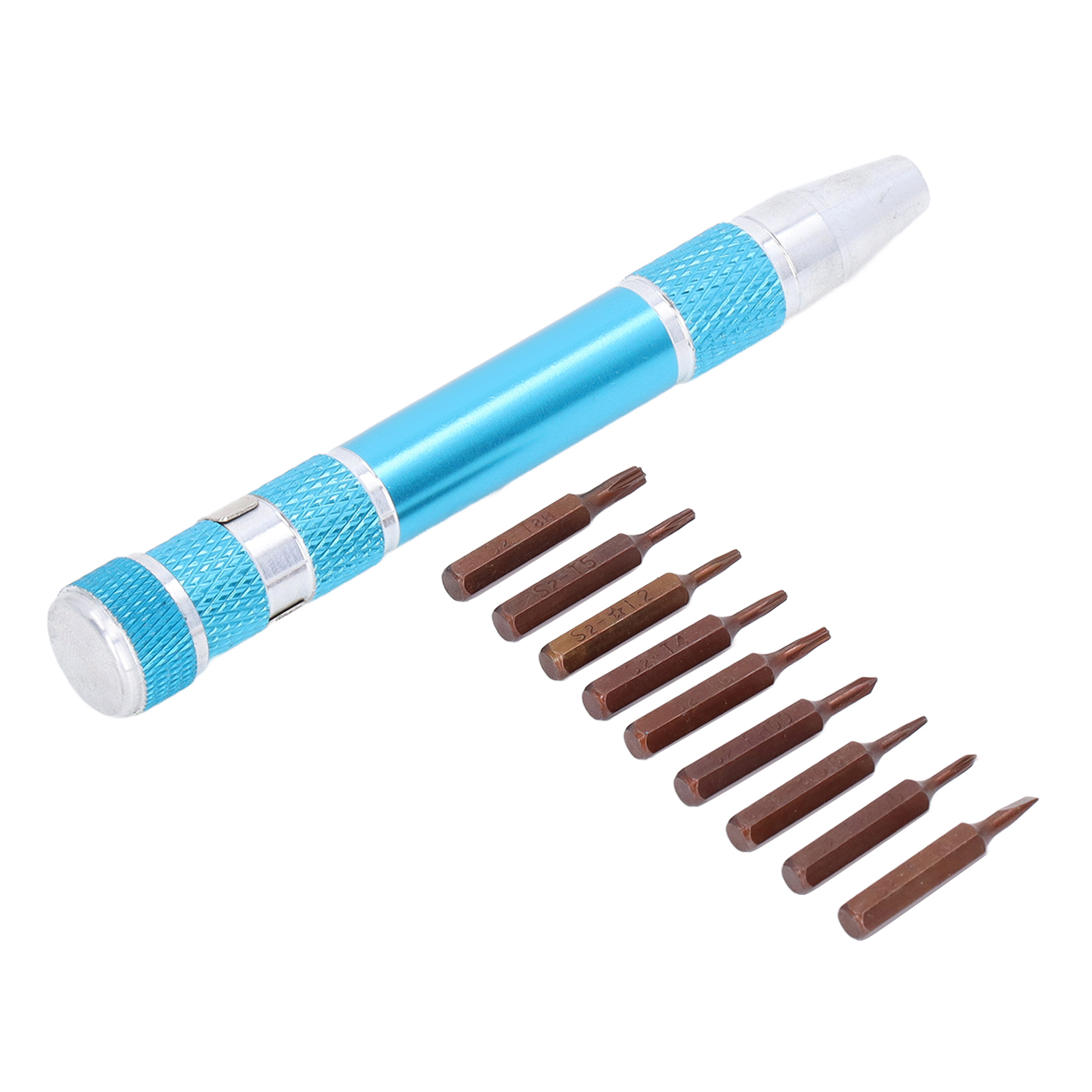 Tragbares Präzisionsschraubendreher-set, Schraubendreherstift Mit 9 Bits Für Die Elektronikreparatur, Kompaktes Multifunktionswerkzeug.