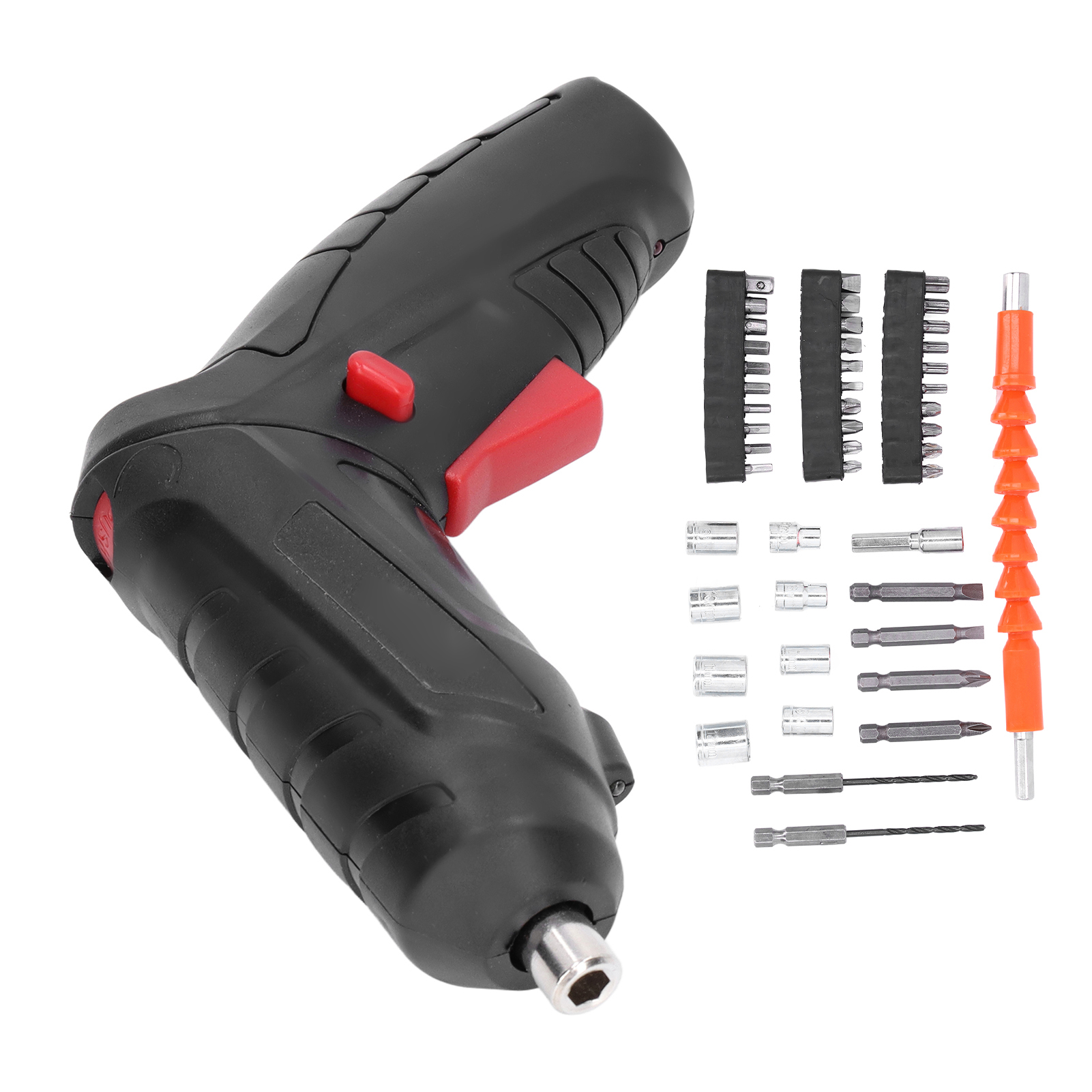Mini-akkuschrauber Mit Klappmechanismus, 5-teiliges Bit-set, Usb-wiederaufladbarer Lithium-akku, 3,6 V, Schwarz, Kompaktes Werkzeug Für Heimwerkerarbeiten Und Reparaturen