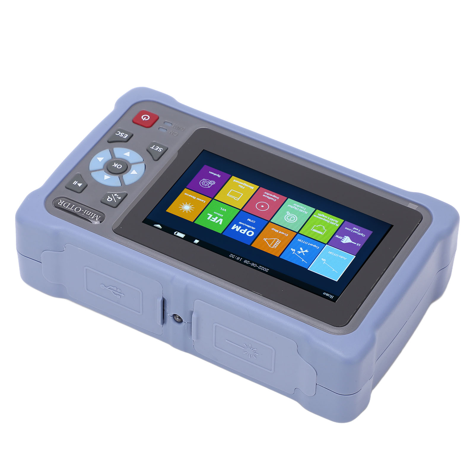 Optisches Netzwerk-testgerät (otdr) Mit 4,3-zoll-touchscreen, Eu-stecker (110–240 V), Faseranalysator