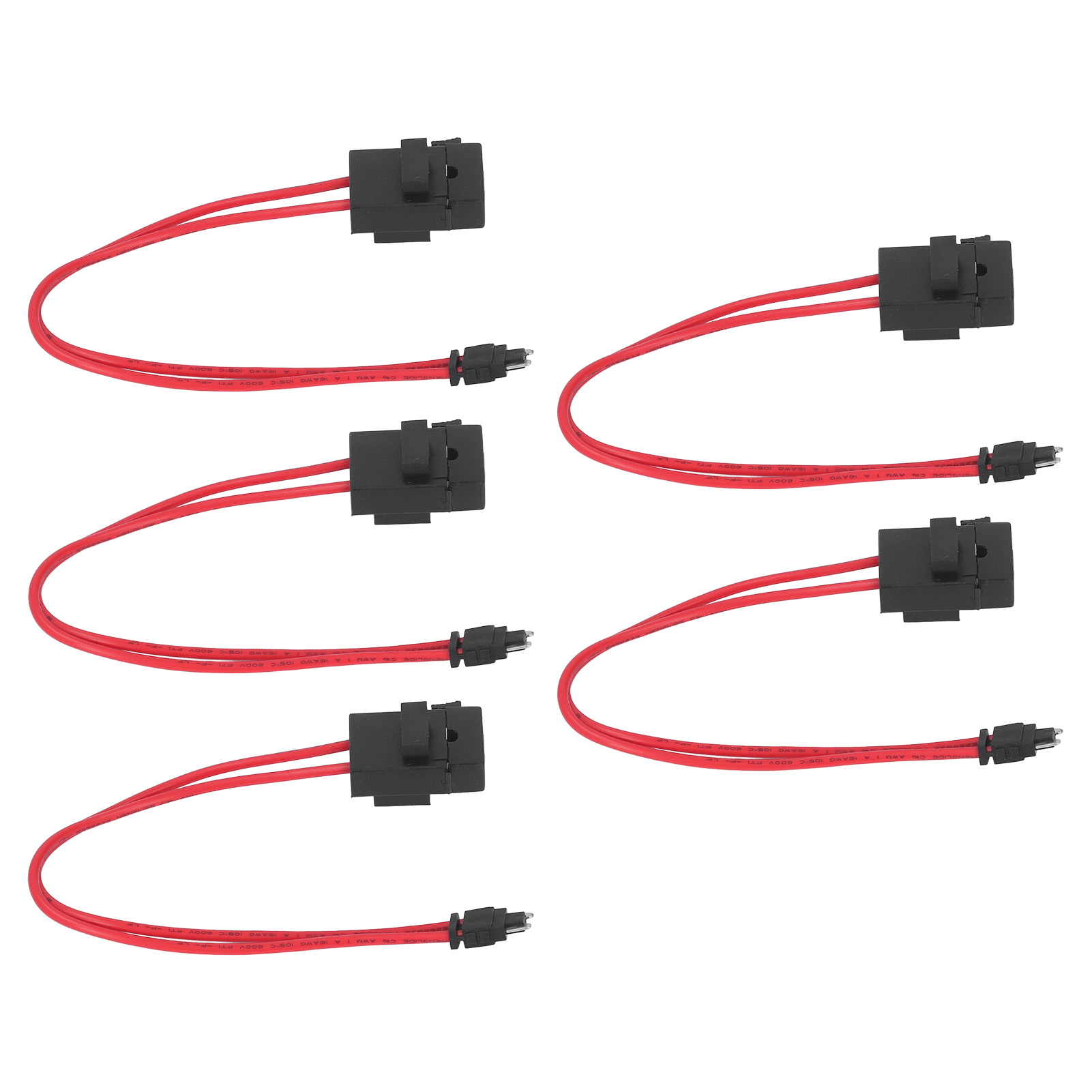 5-teiliger Kfz-sicherungshalter, Robuster Mini-stecker, 16awg-kabelverlängerung, Atm 20a, Acd-sicherungen Enthalten, 10,9 Mm Flachwinkel.
