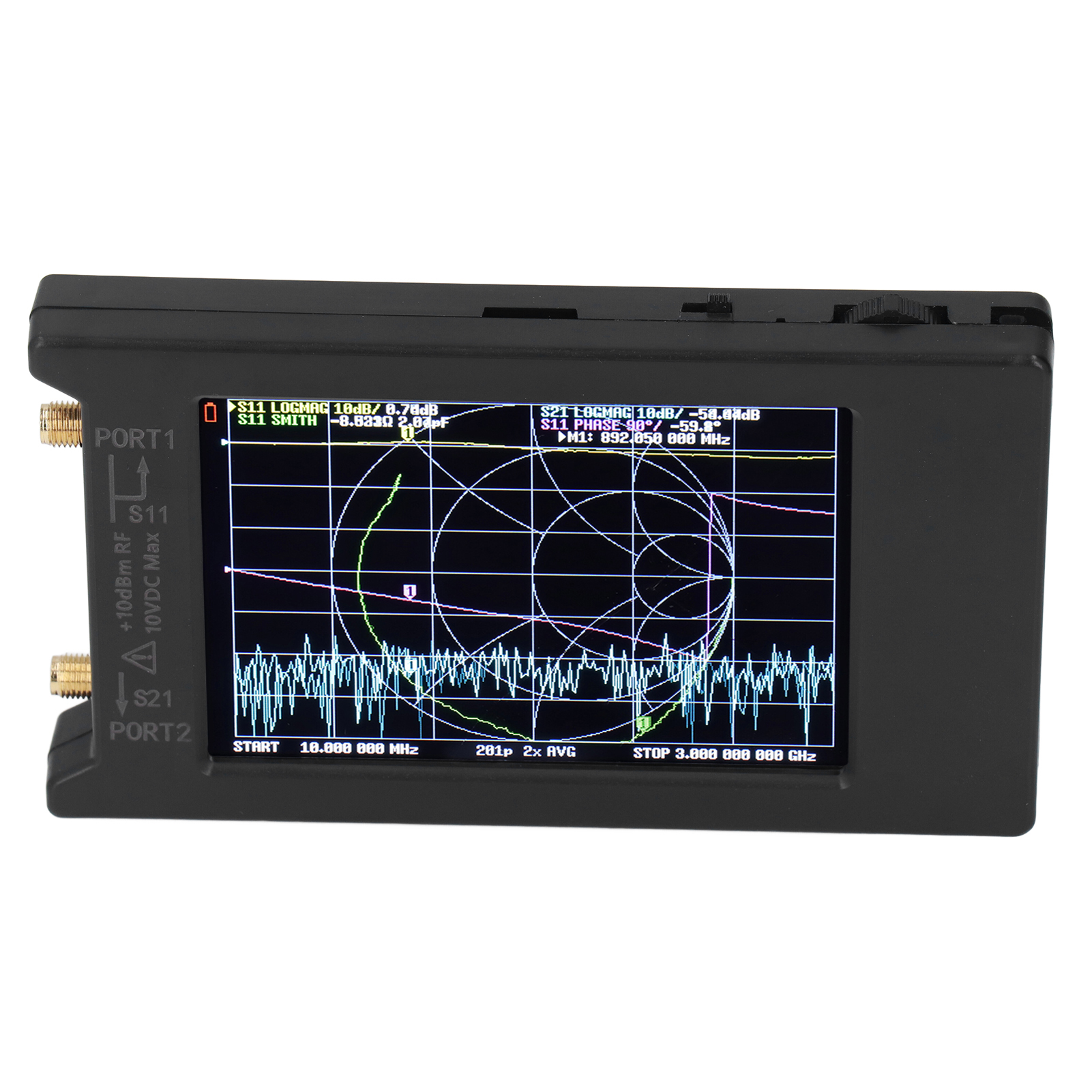 Tragbarer Vektornetzwerkanalysator 50 Khz–6,3 Ghz, 4-zoll-bildschirm, Hf-, Vhf- Und Uhf-antennentester, Swr- Und Impedanzmessung
