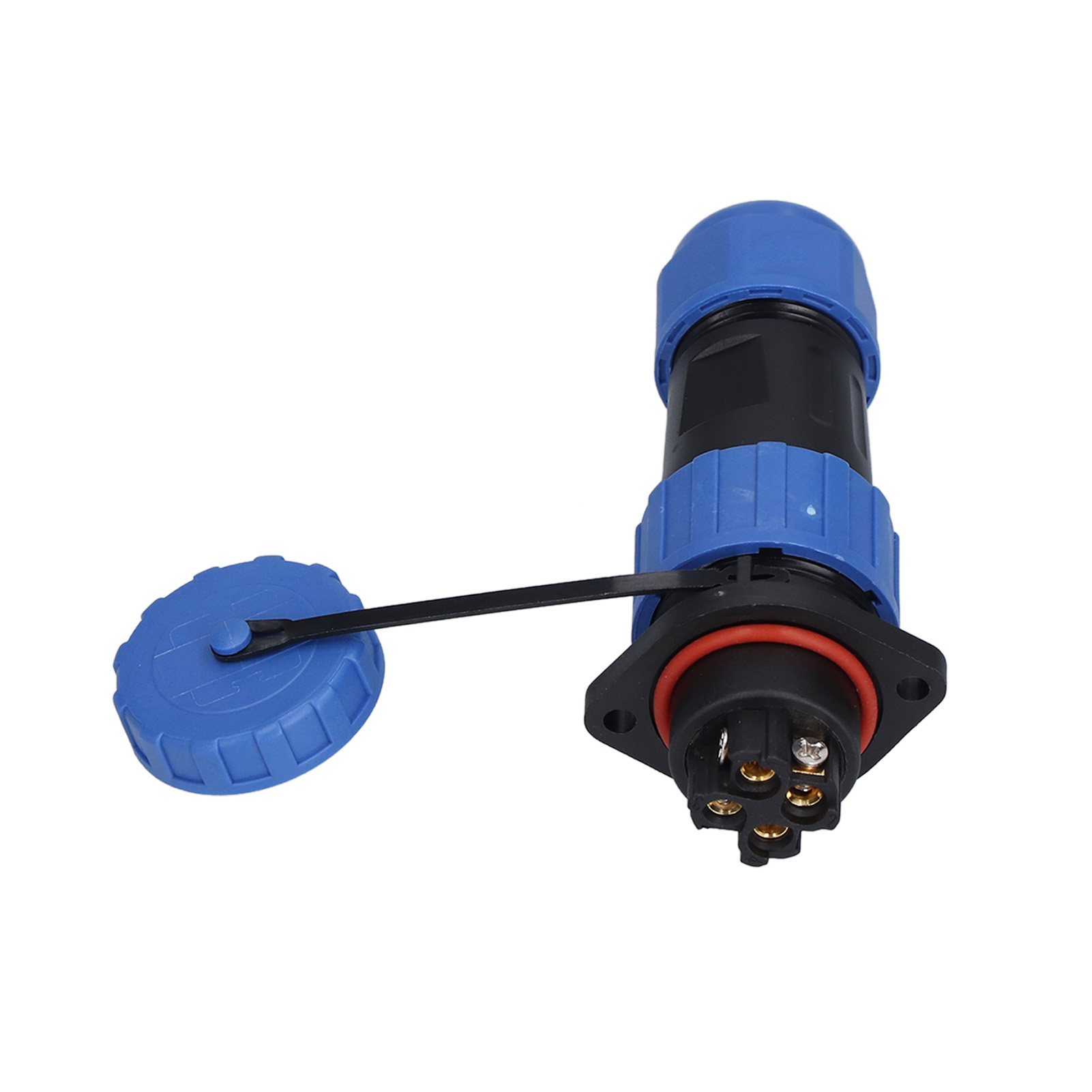 Wasserdichter Luftfahrt-steckverbinder Ip68, 250 V, 6–12 Mm Lp20, 4-poliger Buchsenstecker Mit Schraubflansch
