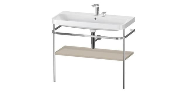 Duravit Möbelwaschtisch-Kombi Happy D.2 Plus 97,5x49cm, 2 HL, we matt, m Konsole