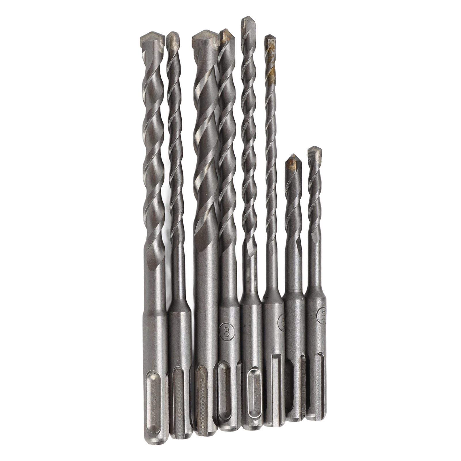 Hartmetall-betonbohrer Mit 2 Schneiden, Mauerwerksbohrset, 8-teiliges Set Für Beton Und Stein