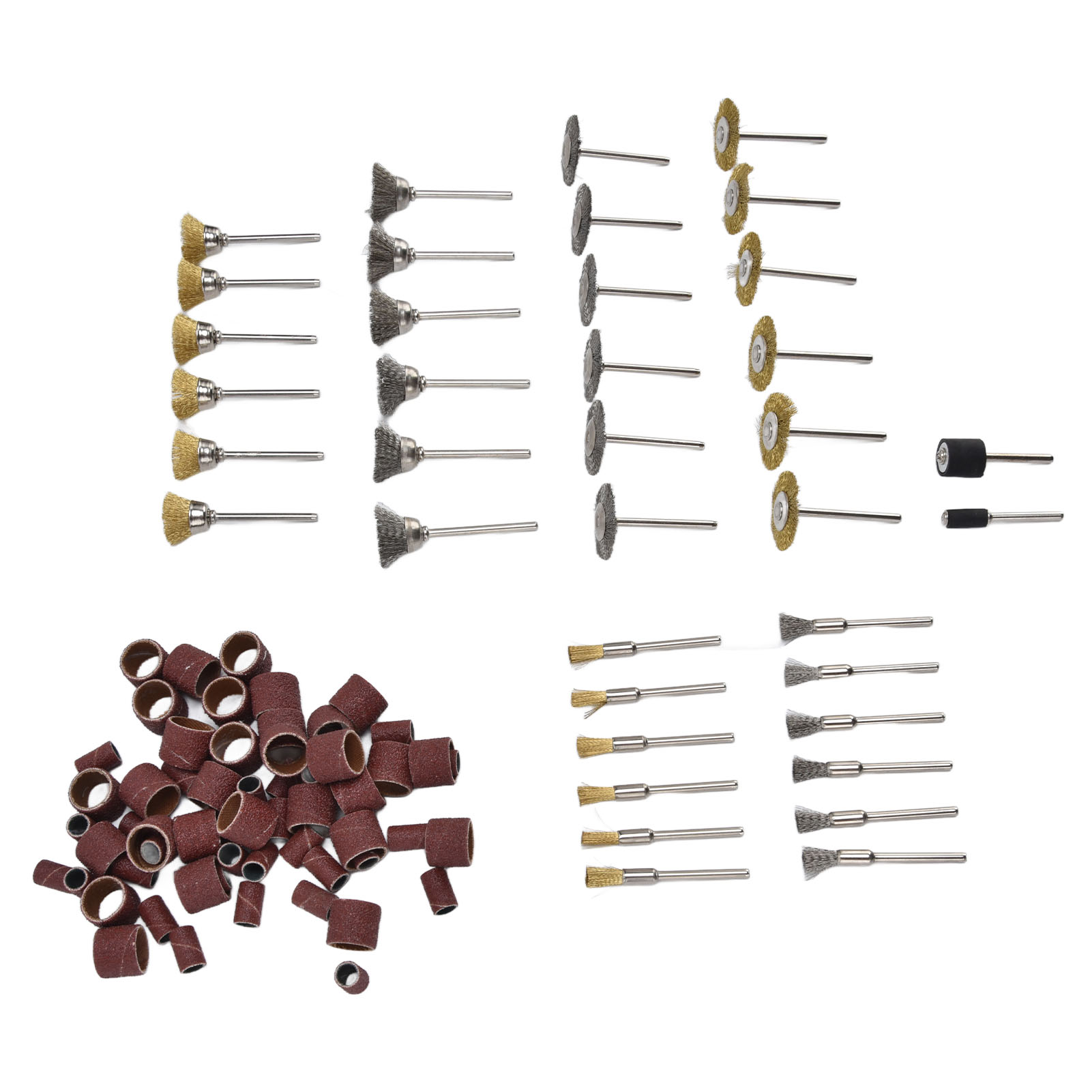 Set Mit 98 Metallbürsten Zum Bohren, Schleifen Und Polieren Von Keramik Und Glas, Rotationsaufsätzen, Multifunktionales Schleifmittel-set