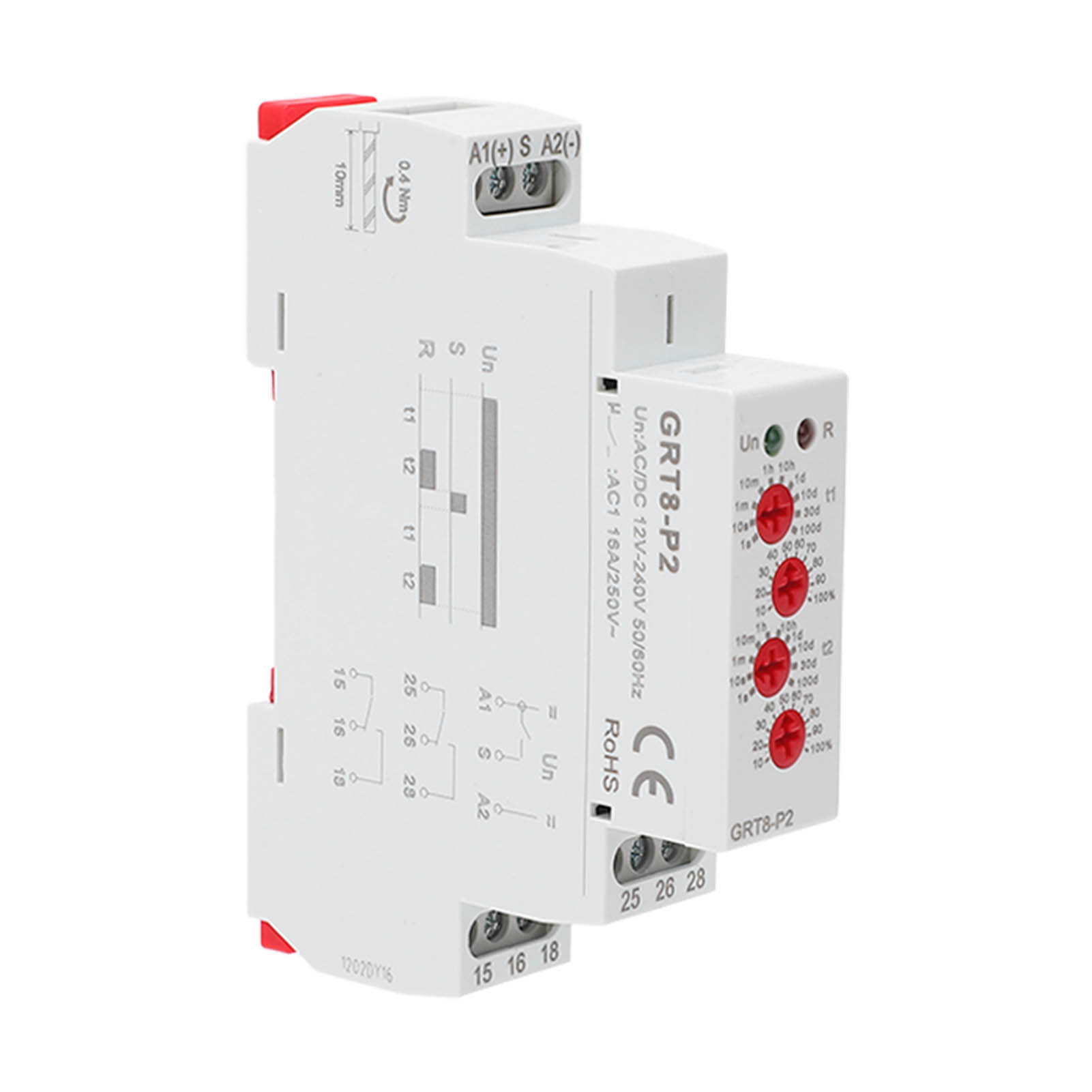 Mini-din-schienen-impulsverzögerungsrelais, Flammhemmendes Abs-gehäuse, Ac/dc 12v-240v, Kompakter Ausgangstimer