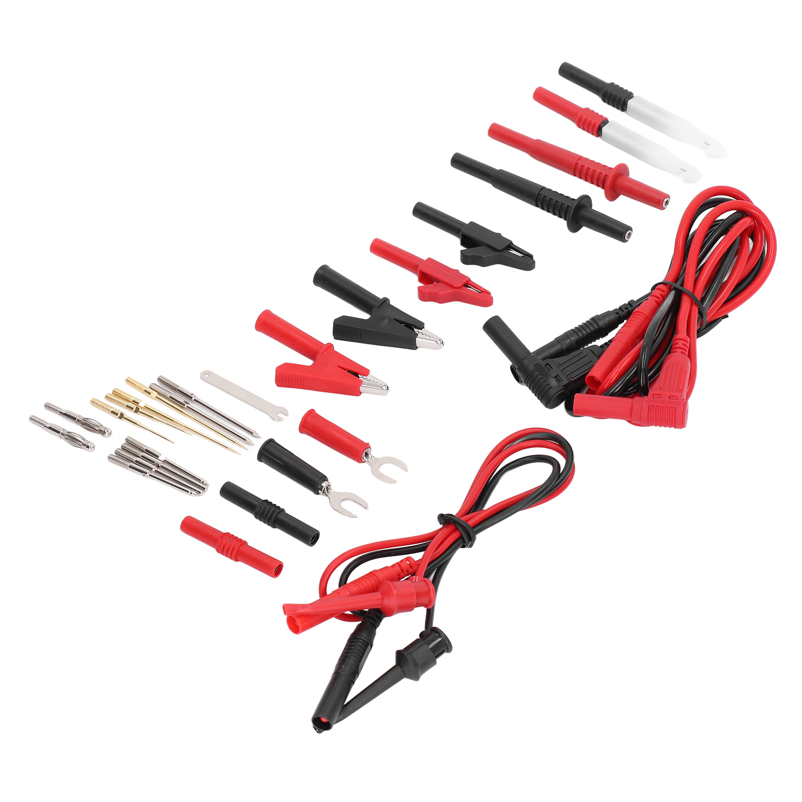 Jt8040 Kfz-multimeter-testsonden-set, Bohrsonden Mit Spike-klemmen, 4-mm-bananenstecker, Fahrzeugdiagnose-messleitungen.