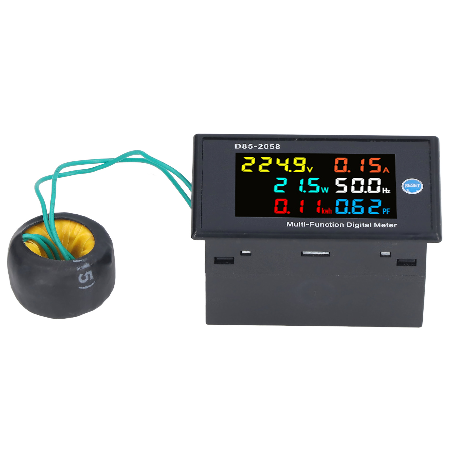 Digitales Einphasen-lcd-leistungsmessgerät, Anzeige Von Wechselspannung Und -strom 40-300v, Elektrisches Prüfgerät Mit Digitalanzeige, Präzise Messung Für Hausinstallationen.